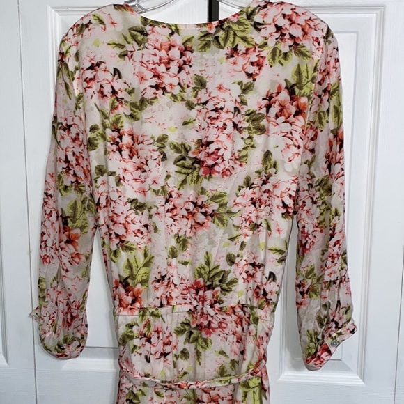 J. Jill Floral Wrap Dress - Pink and Green Size Large - Picture 2 of 10